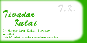 tivadar kulai business card